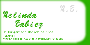 melinda babicz business card